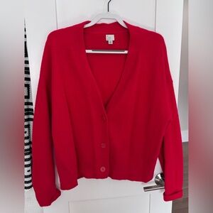 a new day Women's Bright Red Cardigan